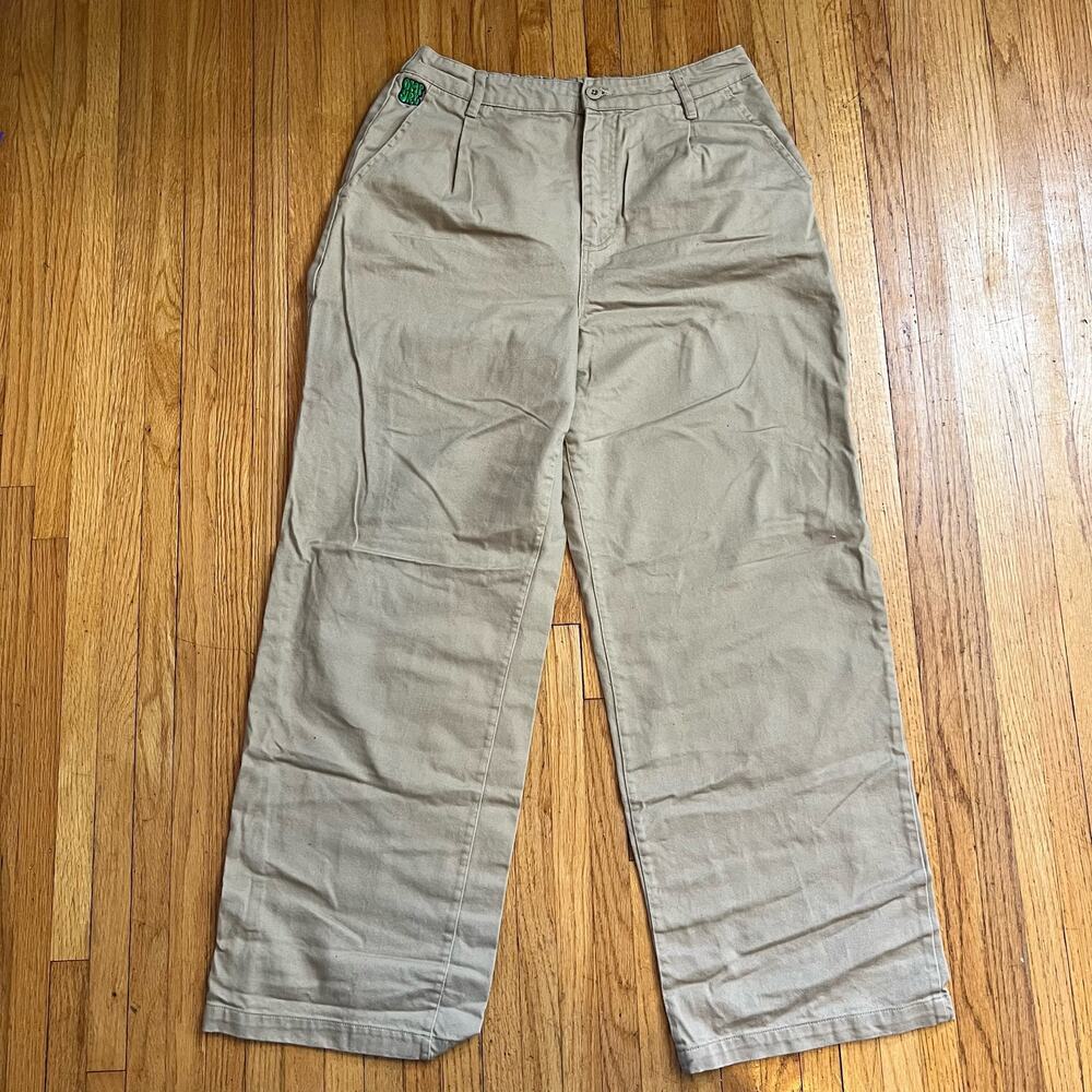 Empyre Pants Womens Large Tori Baggy Skater High Rise Y2K High Rise Tan Beige